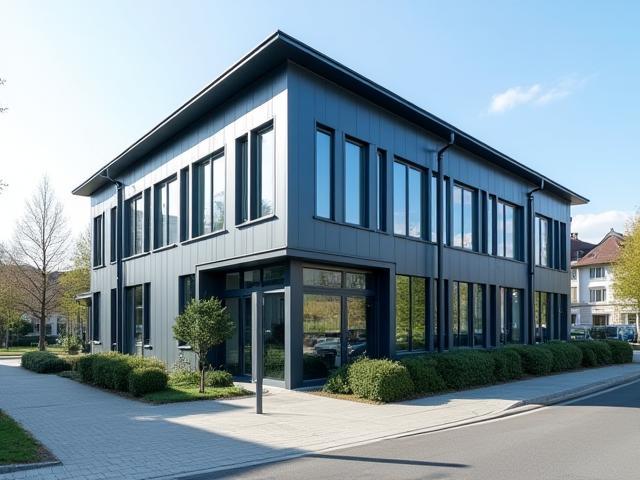 Außenansicht des Bürogebäudes an der Dufourstrasse in Zürich